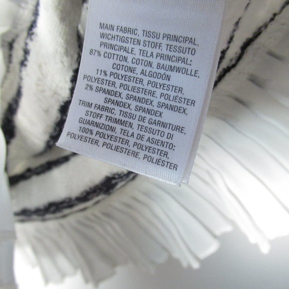 Anthropologie Postmark Striped Textured Sweater Top Black White Striped Medium - Picture 7 of 11